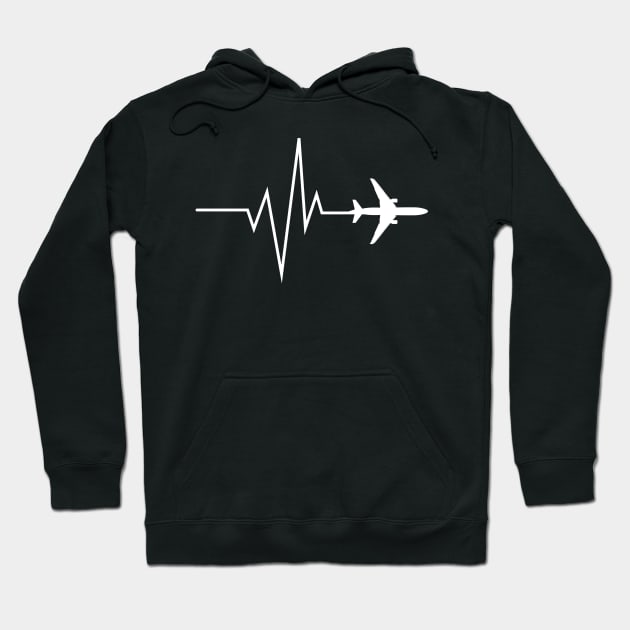 Aviation Pulse with airplane design Hoodie by Avion